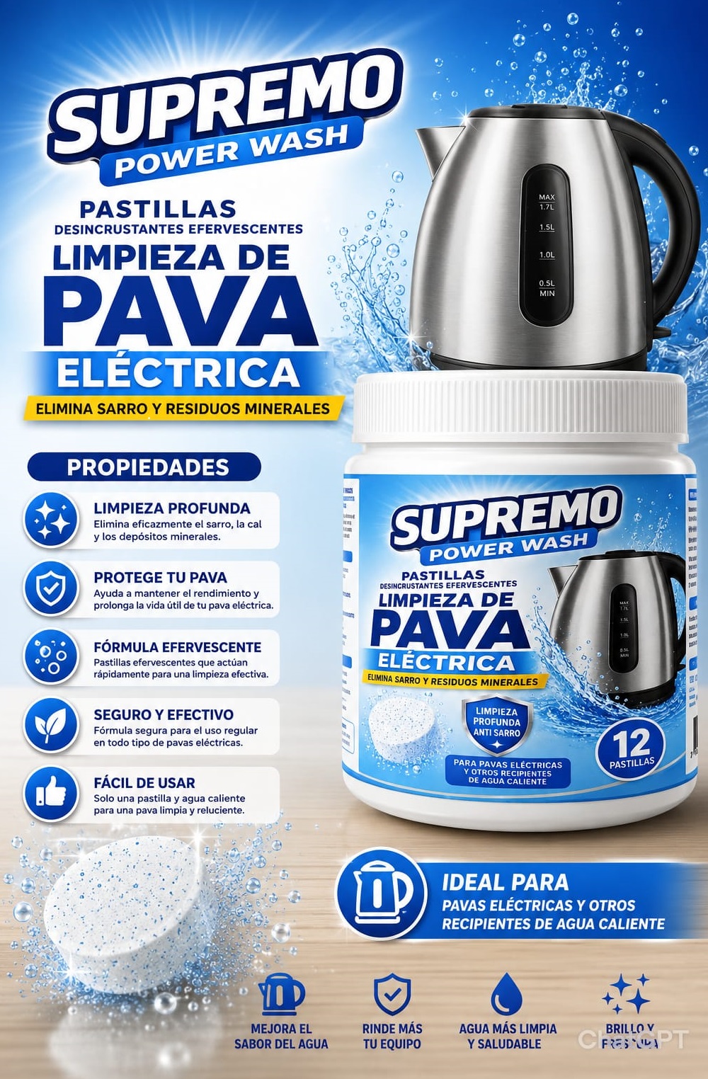 PASTILLAS EFERVECENTES QUITA SARRO PAVA ELECTRICA - Imagen 2